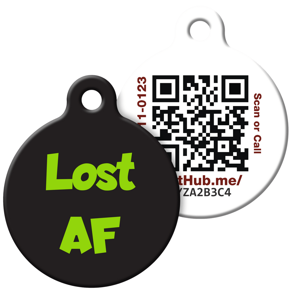 QR ID Pet Tag - Lost AF - Pawsology