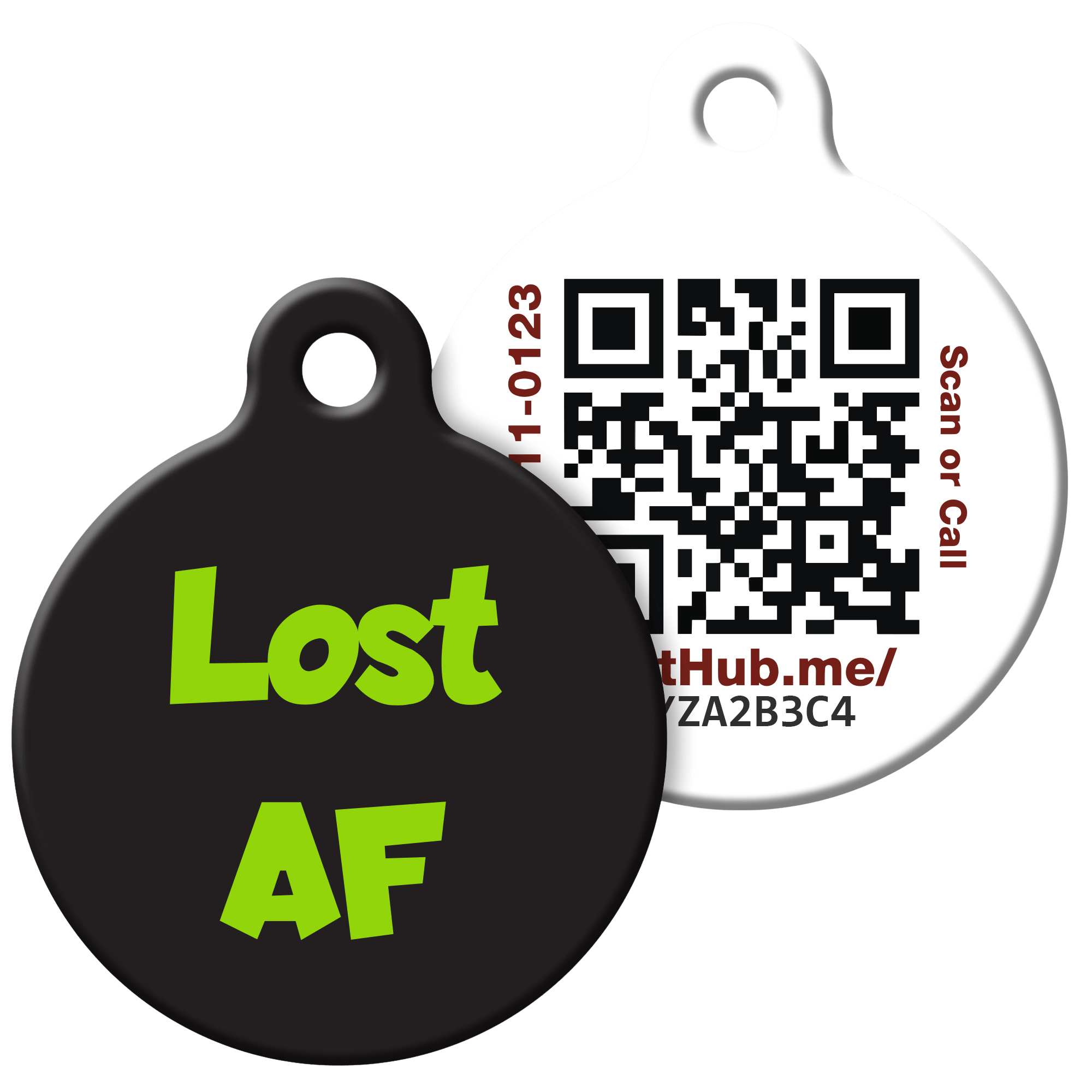 QR ID Pet Tag - Lost AF - Pawsology