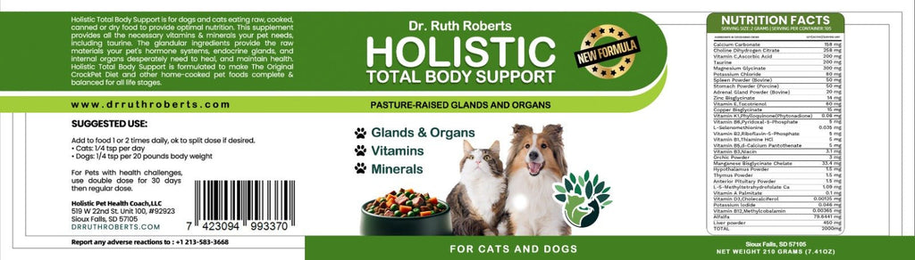 Holistic Total Body Support — Daily Multivitamin & Pasture - Raised Glandular Blend for Dogs & Cats - Pawsology